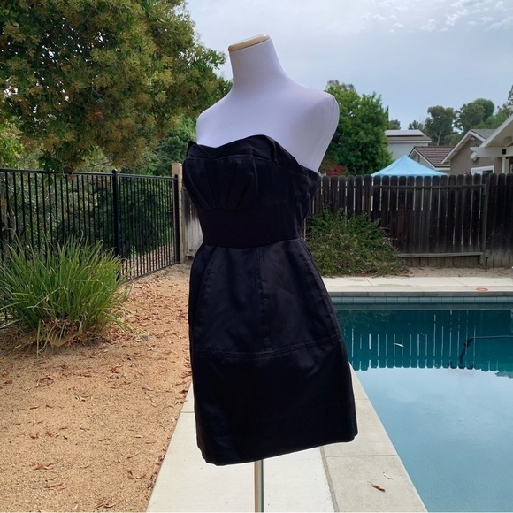 Zac Posen For Target Strapless Black Dress Juniors Size 1 - Picture 4 of 9